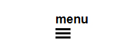 三本線マークの上に「menu」の文字