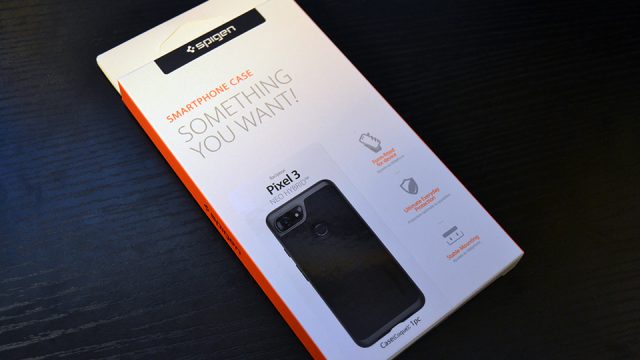 Google Pixel3用ケース 『Spigen』ネオハイブリッド（ガンメタル）外箱