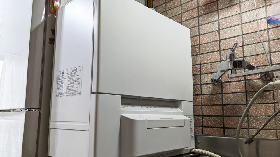 賃貸マンションに設置した食洗器「Panasonic NP-TSP1-W(ホワイト)」