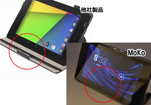 新Nexus7用MoKoカバーの前方