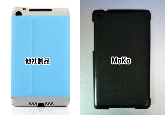 新Nexus7用MoKoカバーの背面