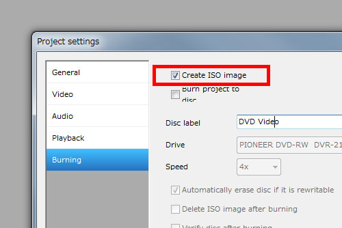 dvdflick Create ISO image