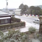 新燃岳による火山灰の影響の風景