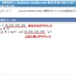 ValueDomainのDNS設定